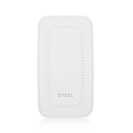 Точка доступа Zyxel NebulaFlex Pro WAX300H, WiFi 6, 802.11a/b/g/n/ac/ax (2,4 и 5 ГГц), MU-MIMO, настенная, антенны 2x2, до 575+2400 Мбит/с, 4xLAN GE (1x PoE out), защита от 3G/4G, PoE only