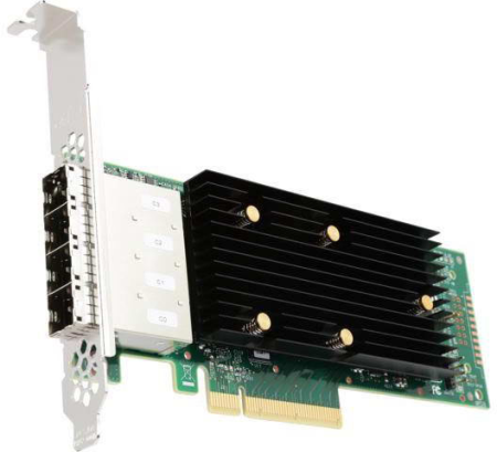Плата контроллера Broadcom/LSI 9400-16e (05-50013-00) (PCI-E 3.1 x8, LP, External) Tri-Mode SAS/SATA/PCIe(NVMe) 12G, 16port (4*ext SFF8643), 1 year