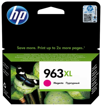 Cartridge HP 963XL для OfficeJet 9010/9020, пурпурный (1 600 стр.)