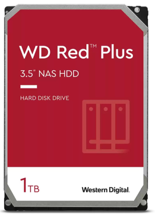 Western Digital Red Plus NAS HDD 3.5" SATA 10Tb, 7200RPM, 256MB buffer, WD101EFBX, 1 year