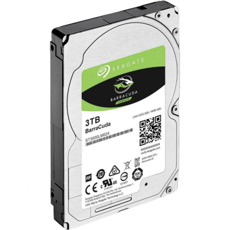 Жесткий диск 2,5" 3Tb Seagate ST3000LM024 (SATA 6Gb/s, 5400 rpm, 128Mb, 15mm) Barracuda