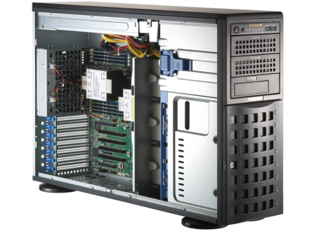 Supermicro SuperServer Tower 4U 741P-TR / 2x4410Y/ 2x64Gb/ 1xIntel D3 S4520 480GB SATA/ 2x1200W/ 1st config