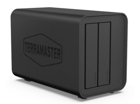 TerraMaster F2-424 tower NAS QC 3,4Ghz/8Gb(32)/TRAID,JBOD,RAID0,1/up to 2 HDD SATA(3,5' or 2,5')/2xM.2 2280 NVMe/2xUSB3.2/HDMI/2x2,5GbE RJ-45/iSCSI/1xPS/1YW